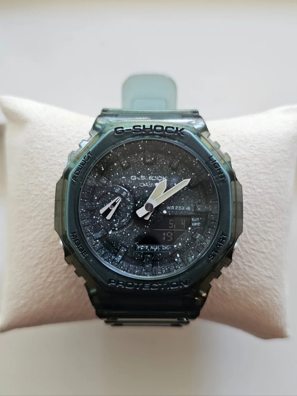 Casio G-SHOCK GA-2100 w/Custom Painted Dial & Custom Dyed Straps Green & Black
